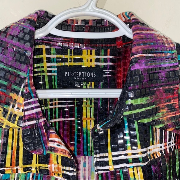 Women’s Perceptions multicolored sequined jacket - Picture 6 of 10